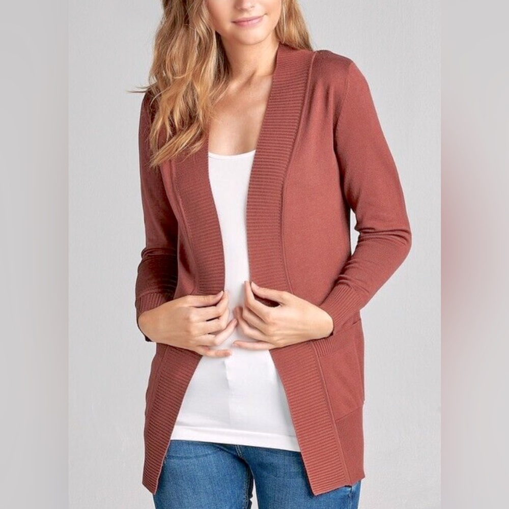 Open front Cardigan w/pockets